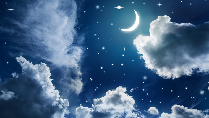 Ramadan moon and star