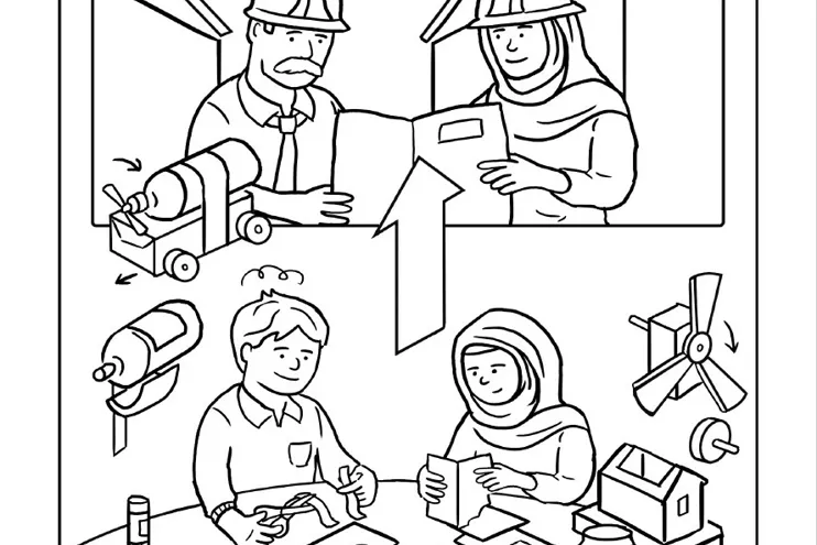 Engineering Colouring Activity Engineering Coloring Worksheets Interlocking Geometric Design Coloring